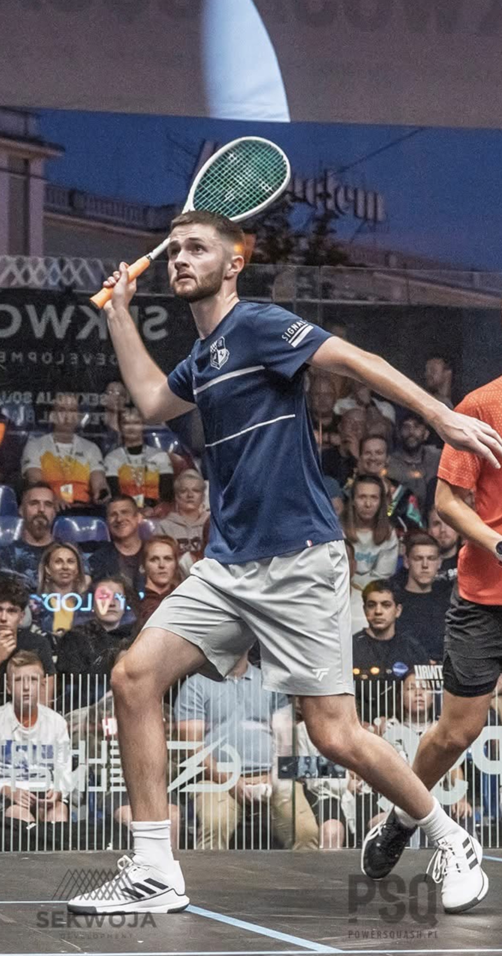Matt Gregory competing on the PSA tour